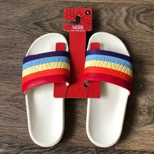 Rainbow Vans Slides